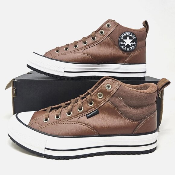 Converse Men's Chuck Taylor CTAs Malden Street Mid Boots Water Repellent Brown - Picture 1 of 10